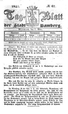 Tag-Blatt der Stadt Bamberg (Bamberger Tagblatt) Mittwoch 7. März 1855