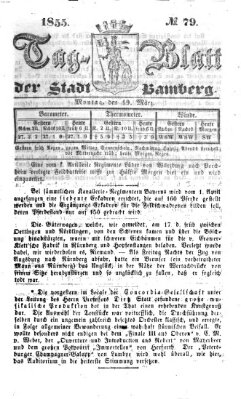 Tag-Blatt der Stadt Bamberg (Bamberger Tagblatt) Montag 19. März 1855