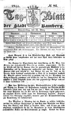 Tag-Blatt der Stadt Bamberg (Bamberger Tagblatt) Donnerstag 22. März 1855