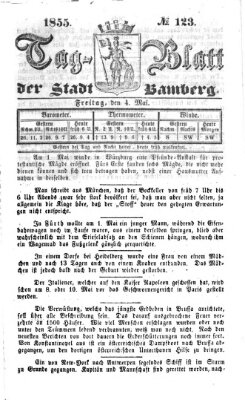 Tag-Blatt der Stadt Bamberg (Bamberger Tagblatt) Freitag 4. Mai 1855