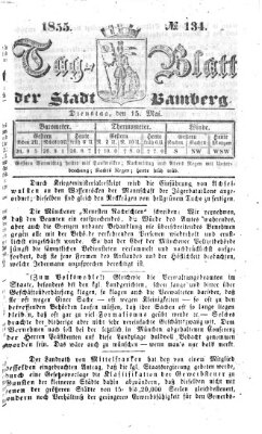 Tag-Blatt der Stadt Bamberg (Bamberger Tagblatt) Dienstag 15. Mai 1855