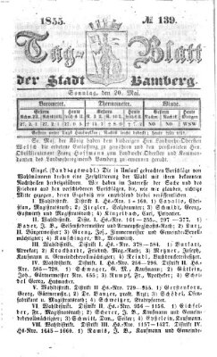 Tag-Blatt der Stadt Bamberg (Bamberger Tagblatt) Sonntag 20. Mai 1855