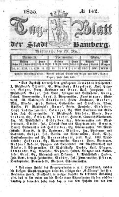 Tag-Blatt der Stadt Bamberg (Bamberger Tagblatt) Mittwoch 23. Mai 1855