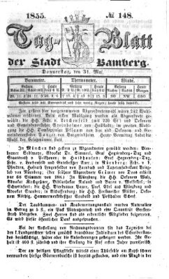 Tag-Blatt der Stadt Bamberg (Bamberger Tagblatt) Donnerstag 31. Mai 1855