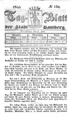 Tag-Blatt der Stadt Bamberg (Bamberger Tagblatt) Dienstag 5. Juni 1855