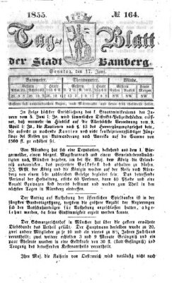 Tag-Blatt der Stadt Bamberg (Bamberger Tagblatt) Sonntag 17. Juni 1855