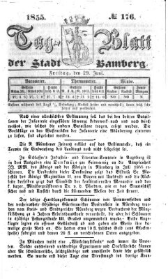 Tag-Blatt der Stadt Bamberg (Bamberger Tagblatt) Freitag 29. Juni 1855