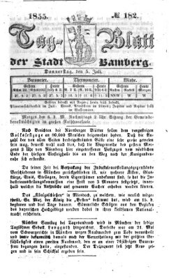 Tag-Blatt der Stadt Bamberg (Bamberger Tagblatt) Donnerstag 5. Juli 1855