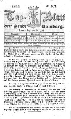 Tag-Blatt der Stadt Bamberg (Bamberger Tagblatt) Thursday 26. July 1855