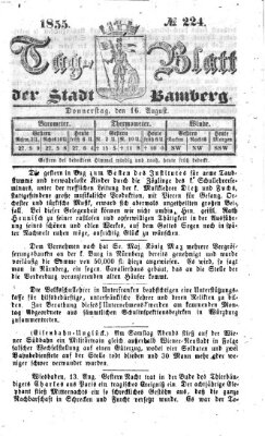 Tag-Blatt der Stadt Bamberg (Bamberger Tagblatt) Donnerstag 16. August 1855