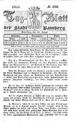 Tag-Blatt der Stadt Bamberg (Bamberger Tagblatt) Samstag 18. August 1855