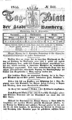 Tag-Blatt der Stadt Bamberg (Bamberger Tagblatt) Sonntag 2. September 1855