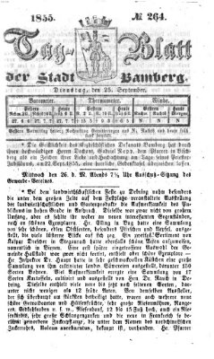 Tag-Blatt der Stadt Bamberg (Bamberger Tagblatt) Dienstag 25. September 1855