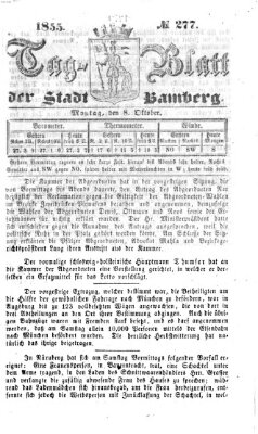 Tag-Blatt der Stadt Bamberg (Bamberger Tagblatt) Montag 8. Oktober 1855