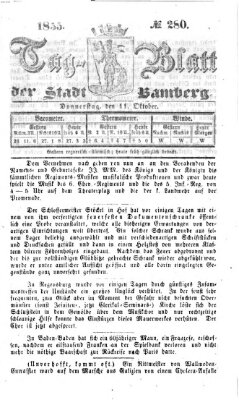 Tag-Blatt der Stadt Bamberg (Bamberger Tagblatt) Donnerstag 11. Oktober 1855