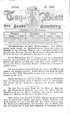 Tag-Blatt der Stadt Bamberg (Bamberger Tagblatt) Samstag 20. Oktober 1855