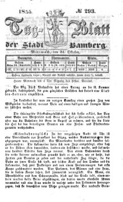 Tag-Blatt der Stadt Bamberg (Bamberger Tagblatt) Mittwoch 24. Oktober 1855