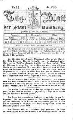 Tag-Blatt der Stadt Bamberg (Bamberger Tagblatt) Freitag 26. Oktober 1855