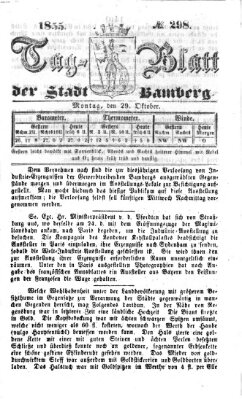 Tag-Blatt der Stadt Bamberg (Bamberger Tagblatt) Montag 29. Oktober 1855