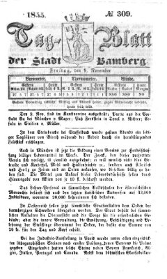 Tag-Blatt der Stadt Bamberg (Bamberger Tagblatt) Freitag 9. November 1855