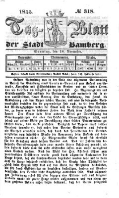 Tag-Blatt der Stadt Bamberg (Bamberger Tagblatt) Sonntag 18. November 1855