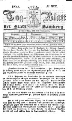 Tag-Blatt der Stadt Bamberg (Bamberger Tagblatt) Donnerstag 22. November 1855