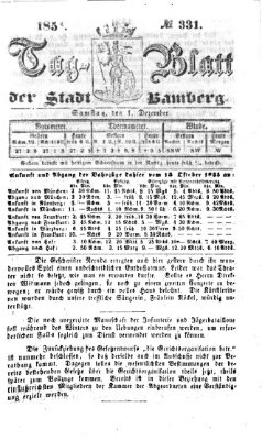 Tag-Blatt der Stadt Bamberg (Bamberger Tagblatt) Samstag 1. Dezember 1855