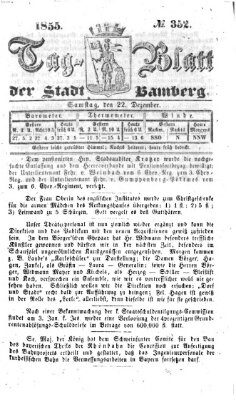 Tag-Blatt der Stadt Bamberg (Bamberger Tagblatt) Samstag 22. Dezember 1855