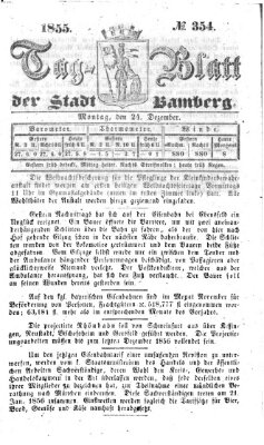 Tag-Blatt der Stadt Bamberg (Bamberger Tagblatt) Montag 24. Dezember 1855