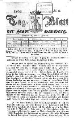 Tag-Blatt der Stadt Bamberg (Bamberger Tagblatt) Mittwoch 2. Januar 1856