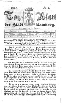 Tag-Blatt der Stadt Bamberg (Bamberger Tagblatt) Freitag 4. Januar 1856