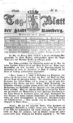 Tag-Blatt der Stadt Bamberg (Bamberger Tagblatt) Mittwoch 9. Januar 1856