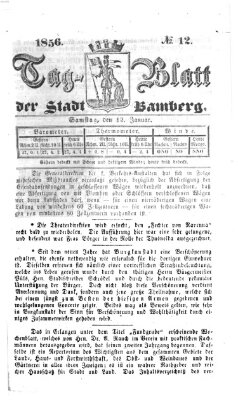 Tag-Blatt der Stadt Bamberg (Bamberger Tagblatt) Samstag 12. Januar 1856