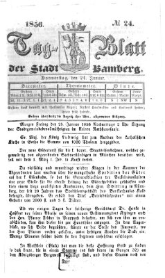 Tag-Blatt der Stadt Bamberg (Bamberger Tagblatt) Donnerstag 24. Januar 1856