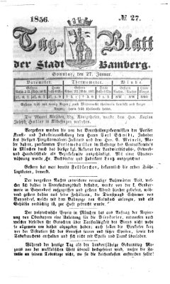 Tag-Blatt der Stadt Bamberg (Bamberger Tagblatt) Sonntag 27. Januar 1856