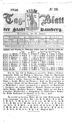 Tag-Blatt der Stadt Bamberg (Bamberger Tagblatt) Dienstag 29. Januar 1856