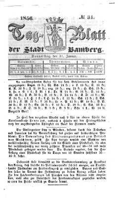 Tag-Blatt der Stadt Bamberg (Bamberger Tagblatt) Donnerstag 31. Januar 1856