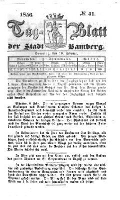 Tag-Blatt der Stadt Bamberg (Bamberger Tagblatt) Sonntag 10. Februar 1856