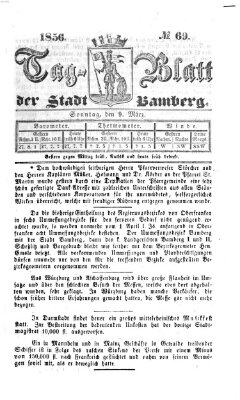 Tag-Blatt der Stadt Bamberg (Bamberger Tagblatt) Sonntag 9. März 1856