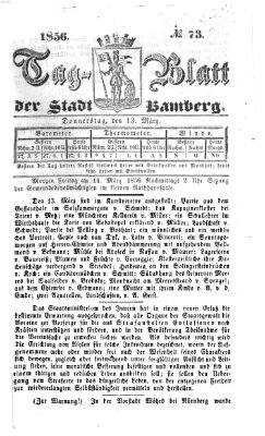 Tag-Blatt der Stadt Bamberg (Bamberger Tagblatt) Donnerstag 13. März 1856