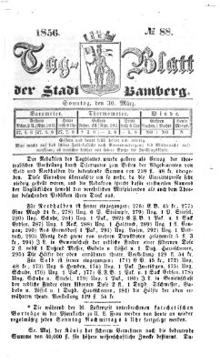 Tag-Blatt der Stadt Bamberg (Bamberger Tagblatt) Sonntag 30. März 1856