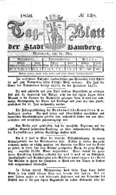 Tag-Blatt der Stadt Bamberg (Bamberger Tagblatt) Mittwoch 21. Mai 1856