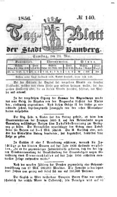 Tag-Blatt der Stadt Bamberg (Bamberger Tagblatt) Samstag 24. Mai 1856