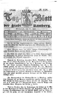 Tag-Blatt der Stadt Bamberg (Bamberger Tagblatt) Mittwoch 11. Juni 1856