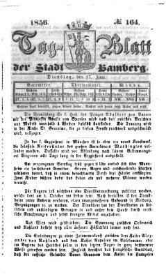 Tag-Blatt der Stadt Bamberg (Bamberger Tagblatt) Dienstag 17. Juni 1856