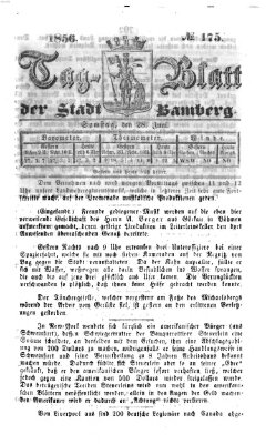 Tag-Blatt der Stadt Bamberg (Bamberger Tagblatt) Samstag 28. Juni 1856