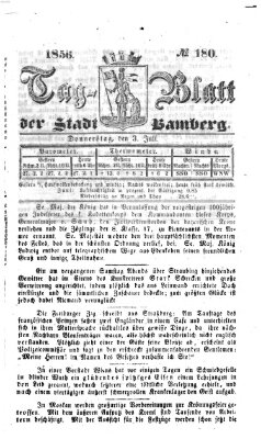 Tag-Blatt der Stadt Bamberg (Bamberger Tagblatt) Donnerstag 3. Juli 1856