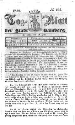 Tag-Blatt der Stadt Bamberg (Bamberger Tagblatt) Freitag 18. Juli 1856