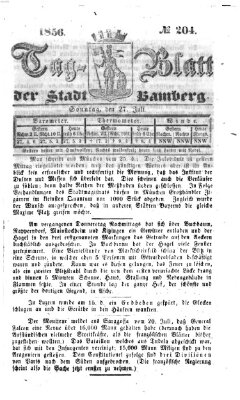 Tag-Blatt der Stadt Bamberg (Bamberger Tagblatt) Sonntag 27. Juli 1856