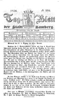 Tag-Blatt der Stadt Bamberg (Bamberger Tagblatt) Dienstag 26. August 1856